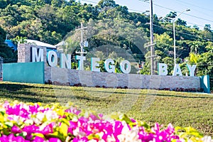 The new Montego Bay sign in Jamaica