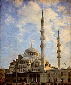 New Mosque (Yeni Cami) , grunge.