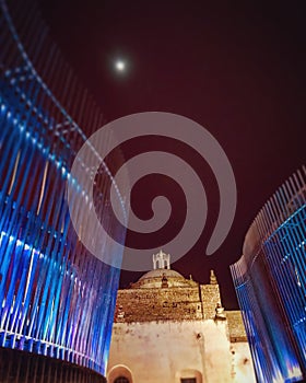 A new musical center in the heart of Merida, Mexico with the moon - MEXICO photo