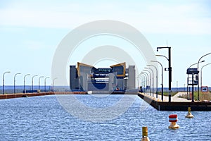 New Niederfinow ship lift, Oder Havel Canal, Brandenburg, Germany