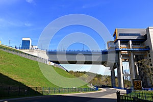 New Niederfinow ship lift, Oder Havel Canal, Brandenburg, Germany