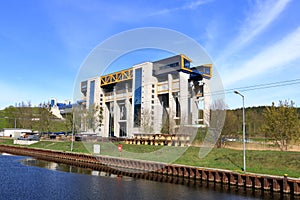 New Niederfinow ship lift, Oder Havel Canal, Brandenburg, Germany