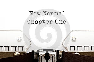 New Normal Chapter One Typewriter Concept