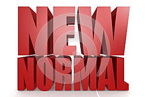 New normal word on white background