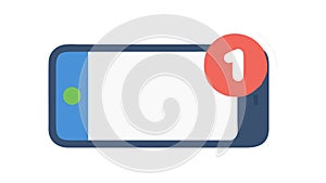 New Notification Count on Smartphone, Unread Message Icon, vector design Generative AI