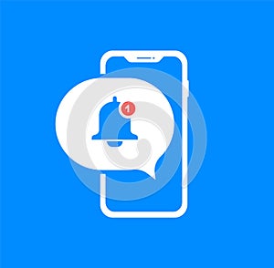 New notification icon. New message in smartphone. Vector