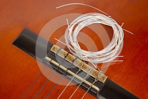 New nylon strings for classical guitar