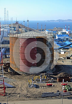 New oil storage tanks