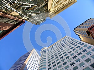 New and old building in California photo