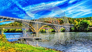 New and Old Taneycomo Bridge in Hdr.