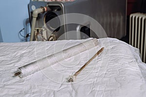 New and old used anode magnesium anodes for heating element of an electric water heater photo
