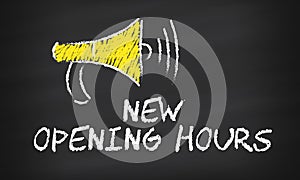 New Opening Hours on blackboard