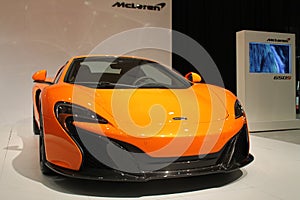 New orange british super car