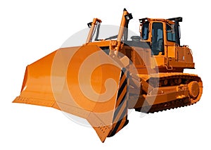 New orange bulldozer