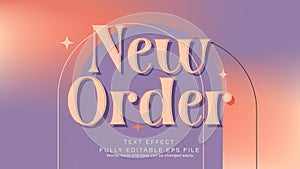 New Order Text Effect Font Type
