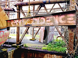 New Orleans abandoned Market Street Power Plant loading docks