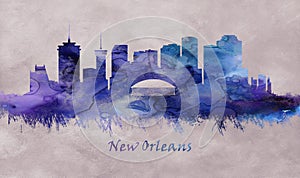 New Orleans City in Louisiana, skyline