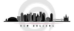 New Orleans city skyline horizontal banner.