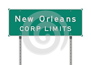 New Orleans Corp Limit road sign