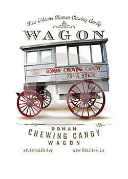 New Orleans Culture Collection Roman Chewing Candy Wagon photo