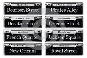 New Orleans Famous Street Signs Digital Scrapbook Elements