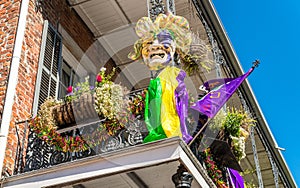 NEW ORLEANS - FEBRUARY 9, 2016: Tourists and locals enjoy Mardi photo