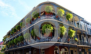 New orleans french quarter colorful house classic unique architecture