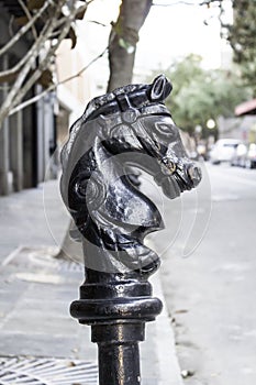 New Orleans French Quarter Horse Hitching Post