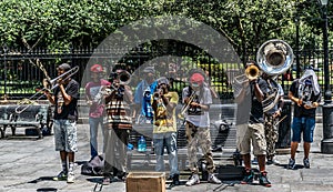 New Orleans French Quarter Street Jazz Performers