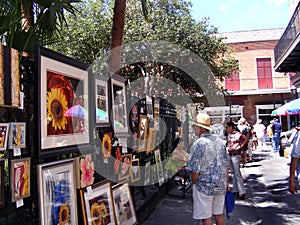 New Orleans French Quarter Vieux Carre JacksonSquare Art Alley Tourist
