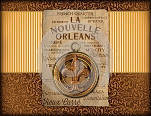 New Orleans Historic French Quarter Culture Background Texture