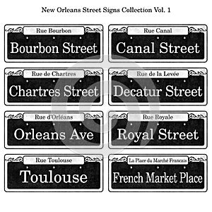 New Orleans Historic Street Signs Collection