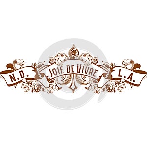 New Orleans Joie de Vivre Joy of Living Fleur de Lis Design