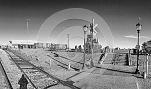 NEW ORLEANS, LA - FEBRUARY 2016: City skyline along the railway on a sunny winter day