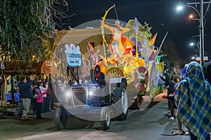 New Orleans, LA/USA - circa February 2016: Krewe of Comus in parade during Mardi Gras in New Orleans, Louisiana