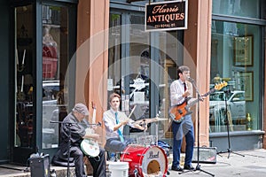 Street Musicians Perform in the French Quarter