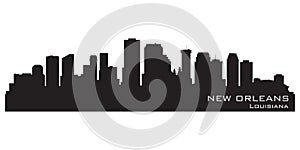 New Orleans, Louisiana skyline. Detailed vector silhouette