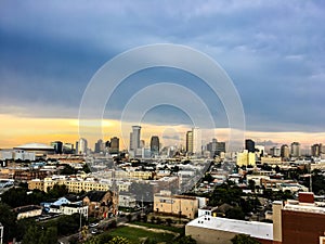 New Orleans, Louisiana skyline at sunset