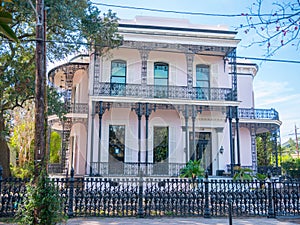 New Orleans, Louisiana, USA. December 2019. One of the most beautiful and expensive house in New Orleans designed and built for