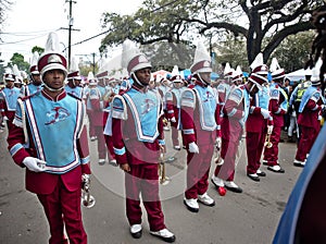 Mari Gras Zulu parade in New Orleans