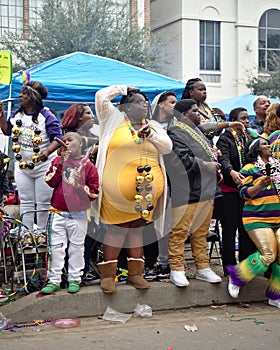 Mari Gras Zulu parade in New Orleans