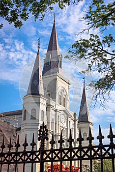 New Orleans, Louisiana, USA at Jackson Square and St. Louis Cathedral