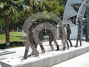 New Orleans Marching Brass Band Sculpture In Louis Armstrong Park