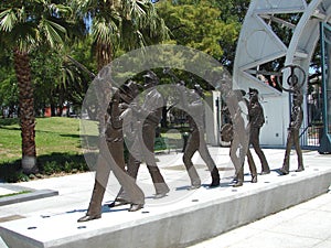 New Orleans Marching Brass Band Sculpture In Louis Armstrong Park photo