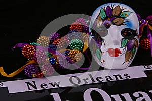 New Orleans Mask and Beads