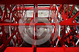 New Orleans - Red Paddlewheel in Motion
