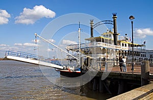 New Orleans river boat at dock