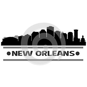 New Orleans Skyline City Icon Vector Art Design