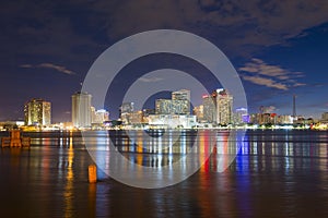 New Orleans skyline at twilight, Louisiana, USA