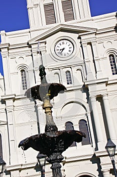 New Orleans St Louis Cathedral Fountain